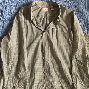 Men’s olive green long sleeve button down